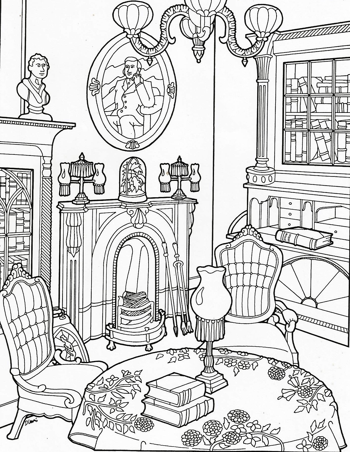 Victorian House Coloring Pages at Free printable