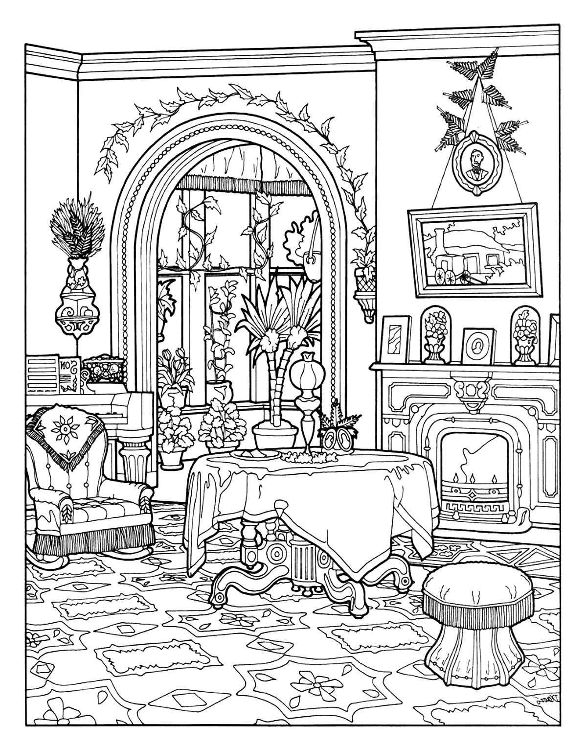 Victorian Coloring Pages at GetColorings.com | Free printable colorings