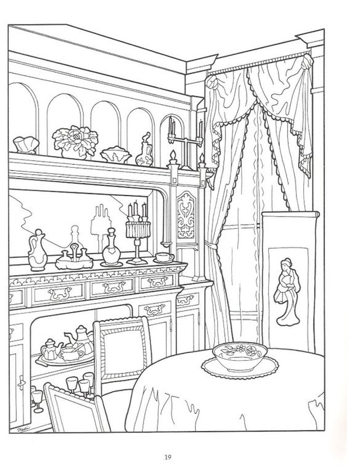 Victorian House Coloring Pages Free at GetColorings.com | Free