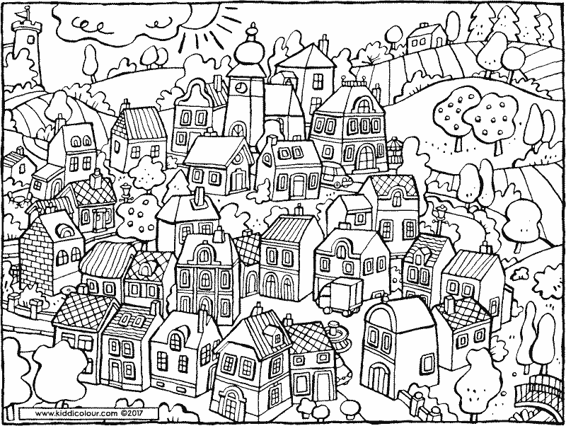 Village Coloring Pages at Free printable colorings