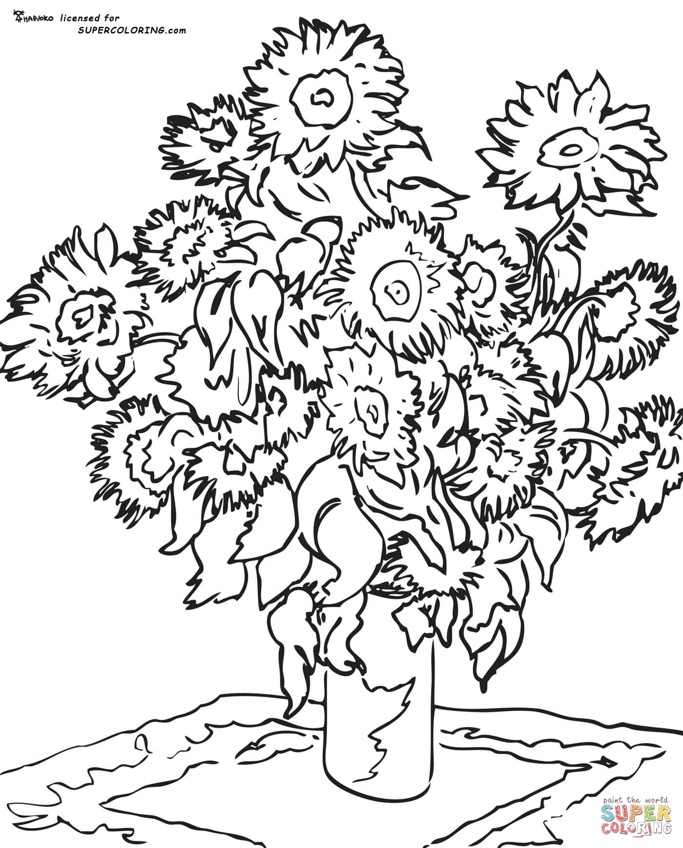 Vincent Van Gogh Coloring Pages at Free printable