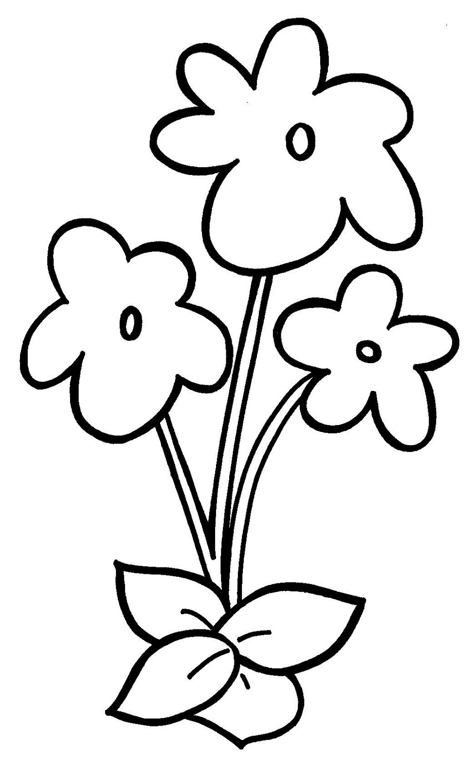 Violet Flower Coloring Page at Free printable