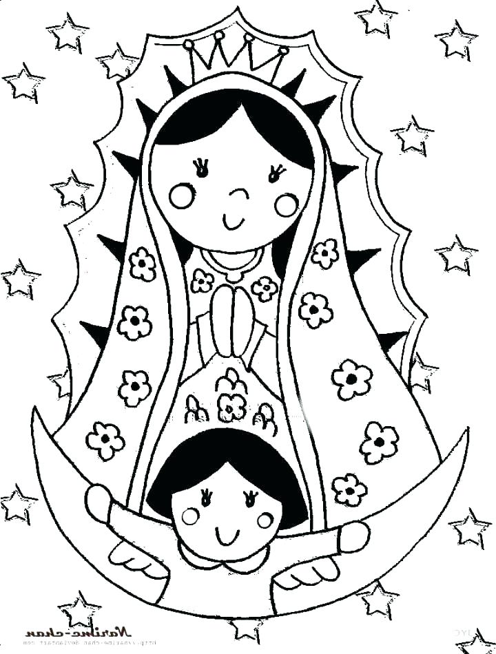 Virgen De Guadalupe Coloring Pages at Free printable