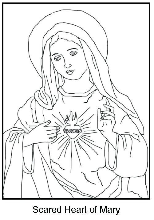 Virgin Mary Coloring Page at GetColorings.com | Free printable