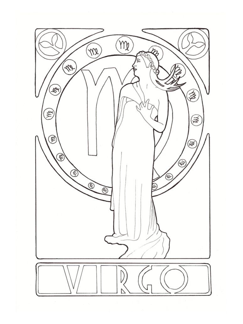 Virgo Coloring Pages at GetColorings.com | Free printable colorings