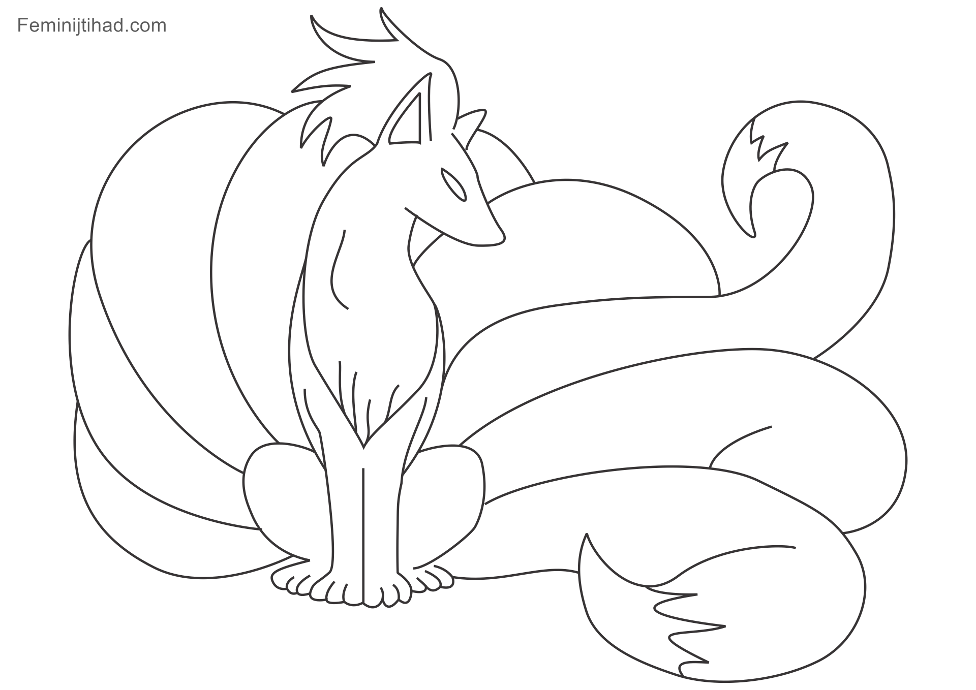 Vulpix Coloring Page At Getcolorings Free Printable Colorings