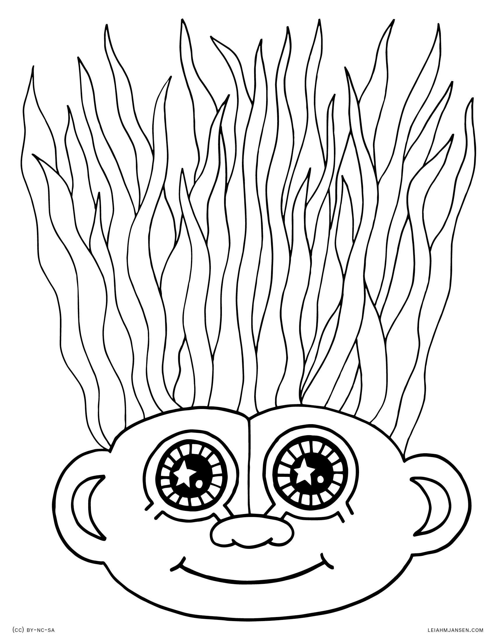 Printable Crazy Hair Template Printable World Holiday