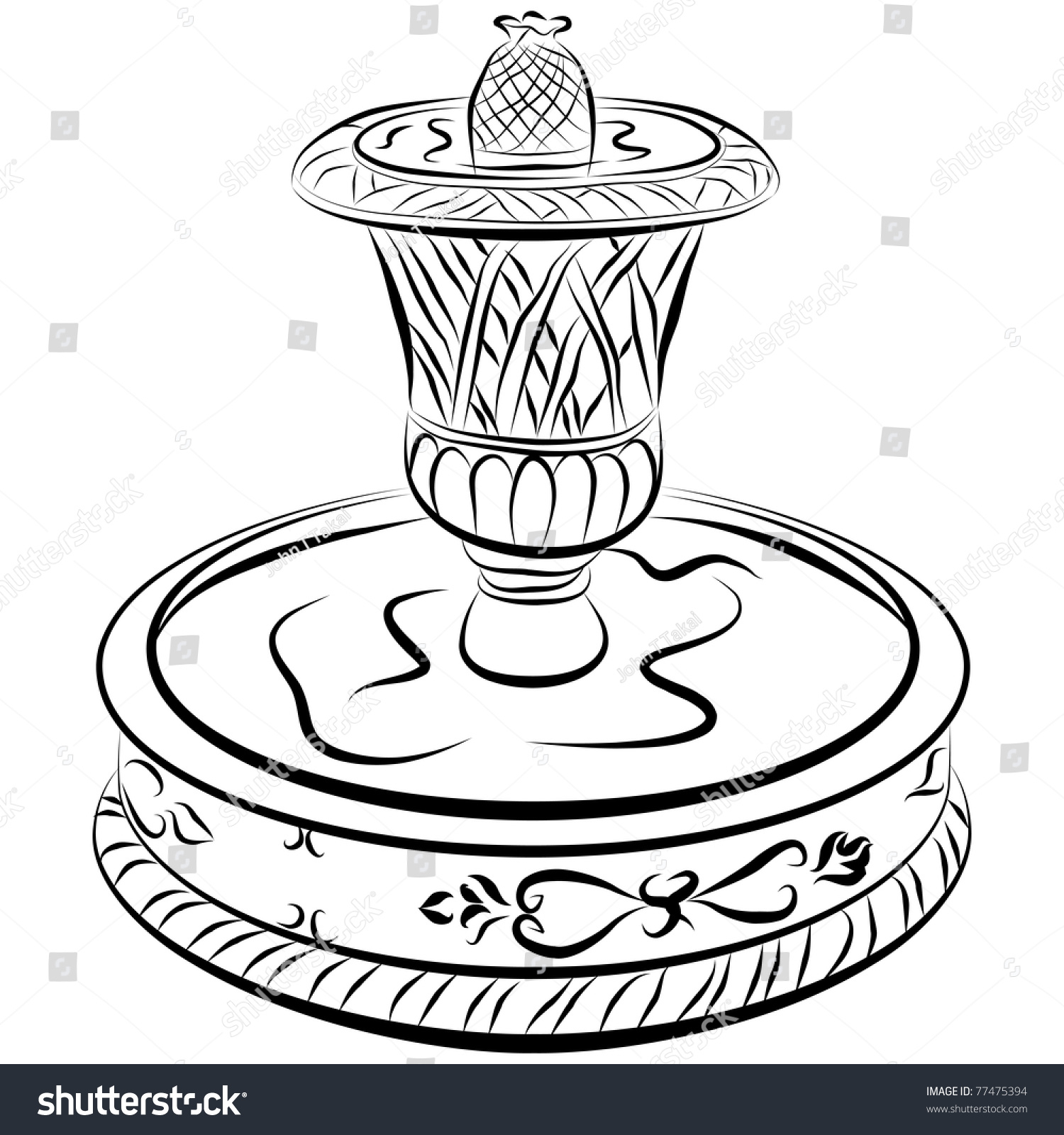 Water Fountain Coloring Page at GetColorings.com | Free printable