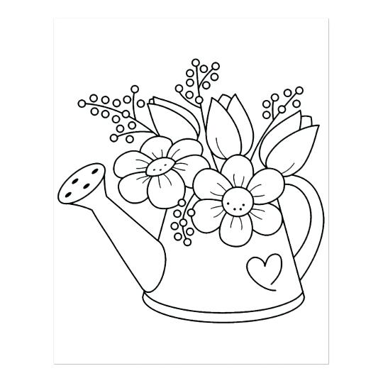 Watering Can Coloring Page at GetColorings.com | Free printable