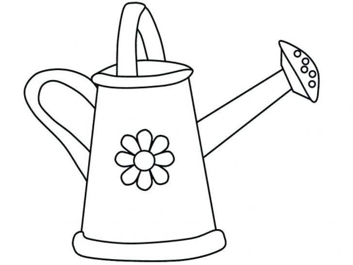Watering Can Coloring Page at Free printable