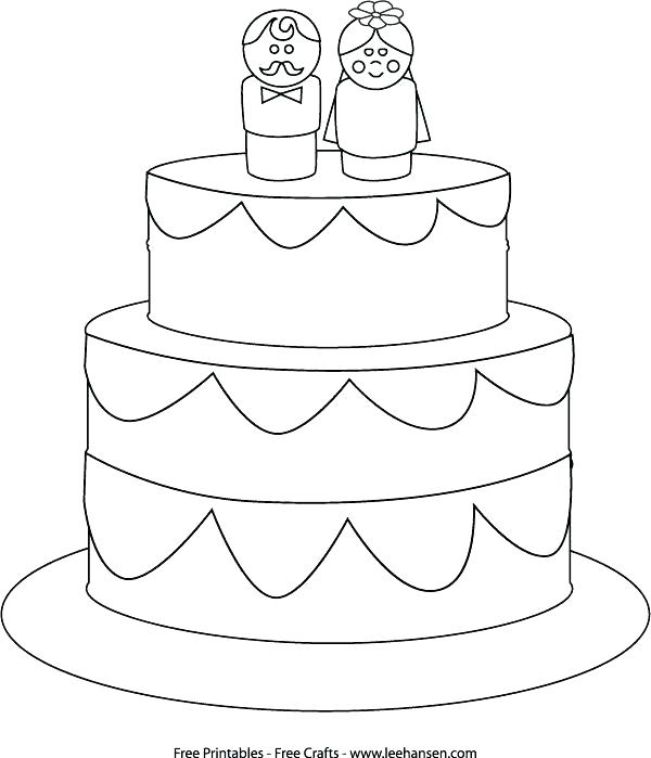 Wedding Cake Coloring Pages at GetColorings.com | Free printable