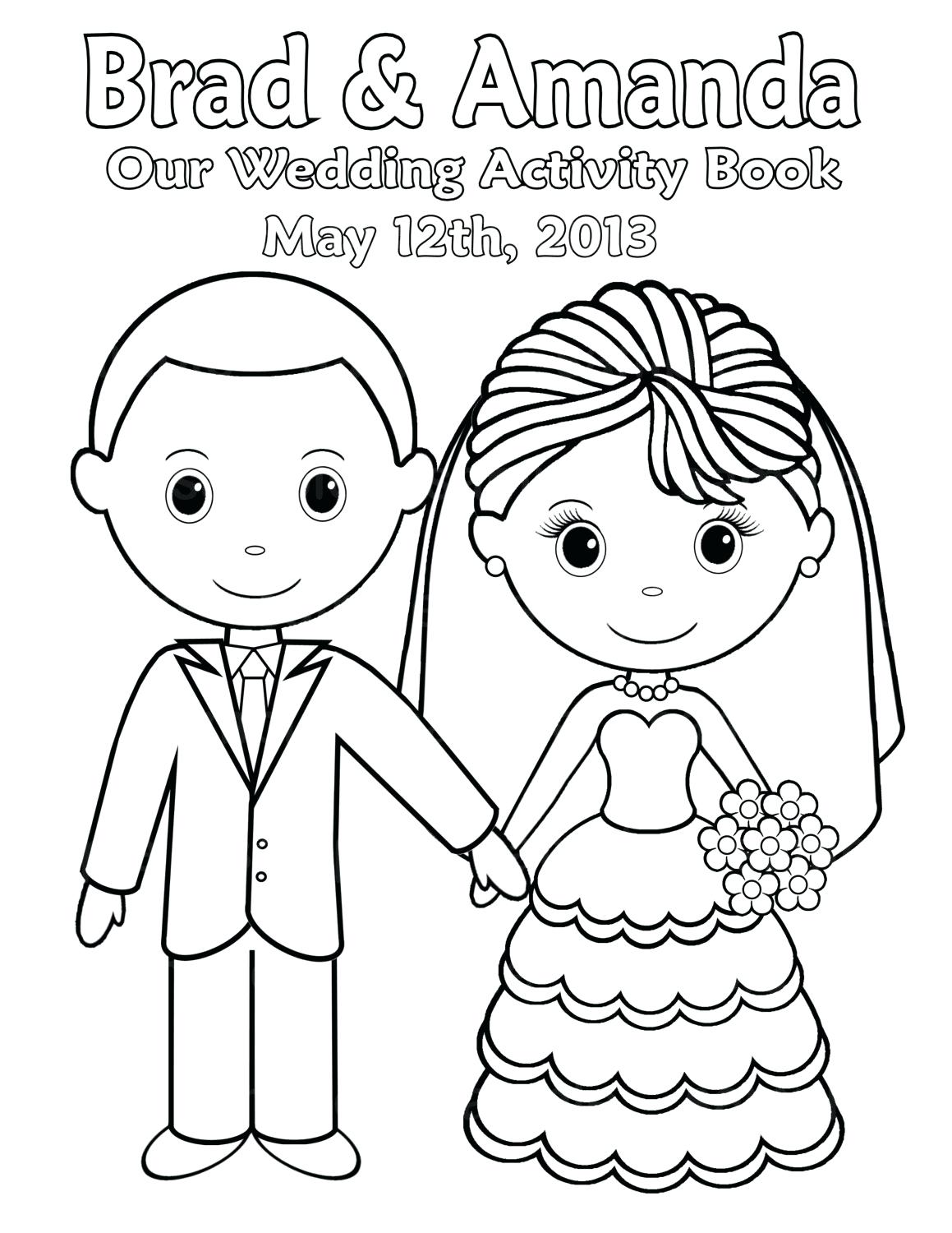 Wedding Couple Coloring Pages at Free printable