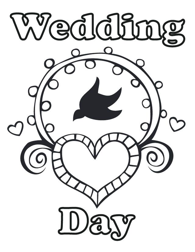 Wedding Themed Coloring Pages at Free printable colorings pages to print and