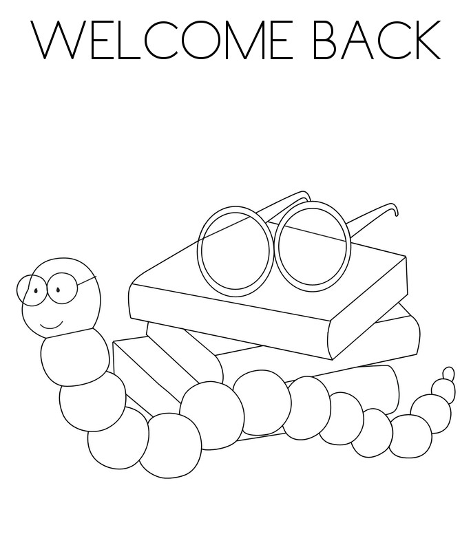 Welcome Back Coloring Page