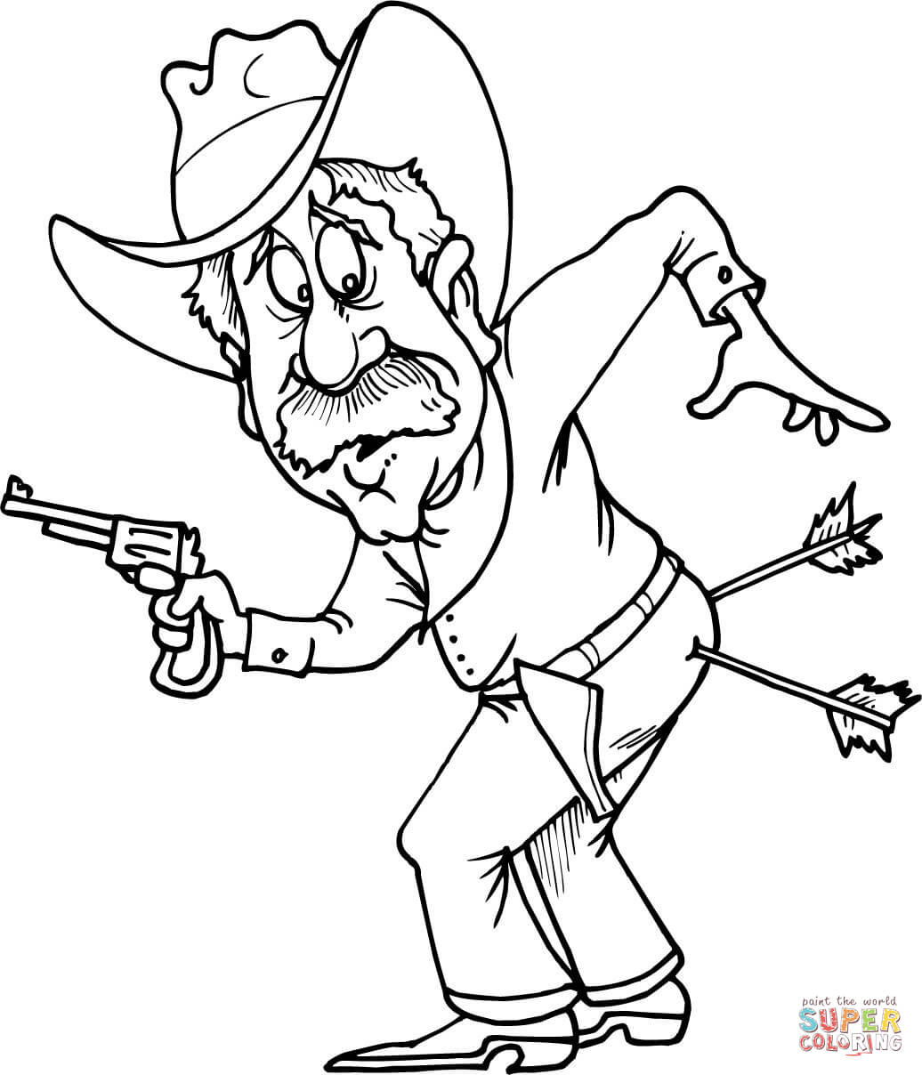 Western Cowboy Coloring Pages at Free printable