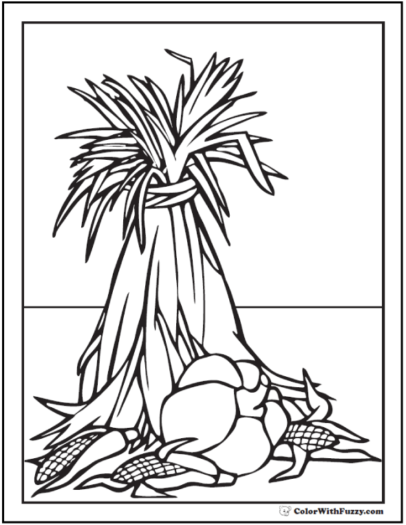 Wheat Coloring Page at GetColorings.com | Free printable colorings