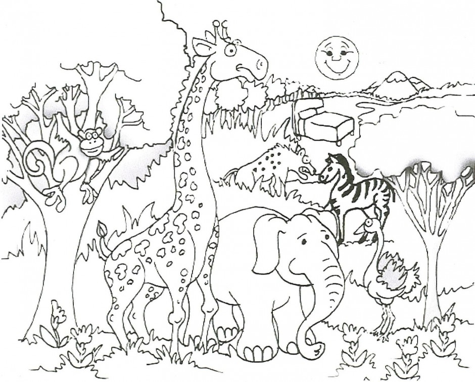 Wild Animals Coloring Pages Printable at GetColorings.com | Free