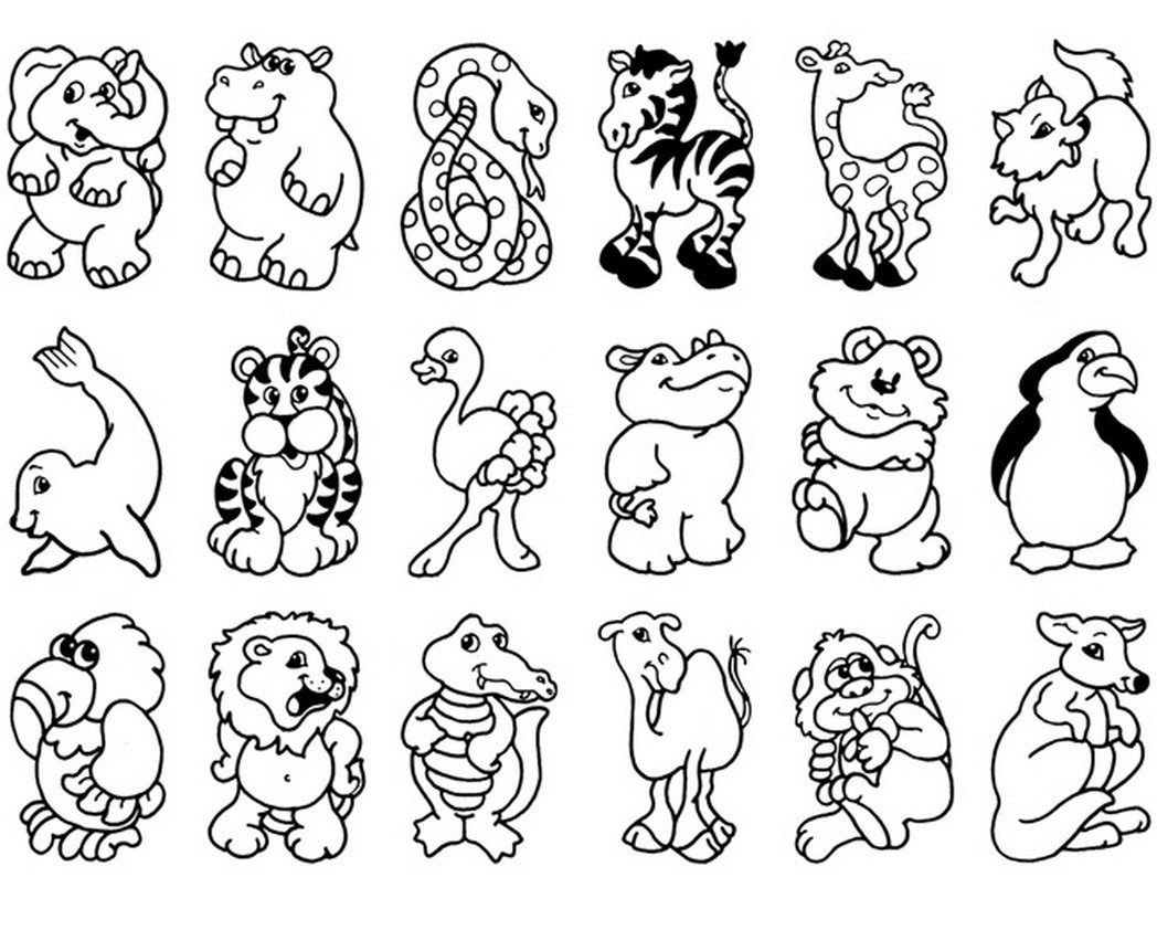 Wild Animals Coloring Pages Printable at GetColorings.com | Free
