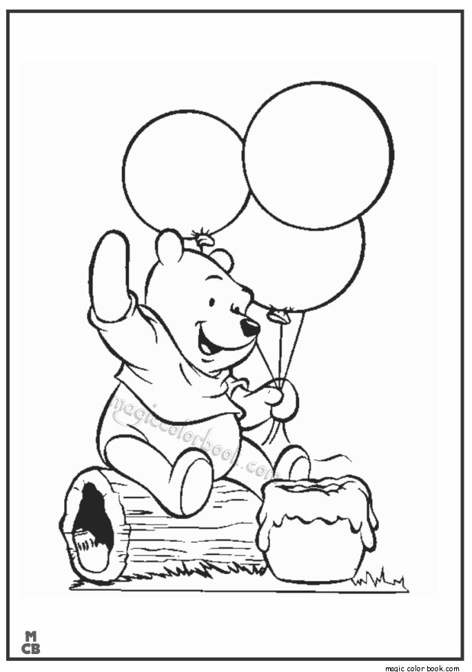 Winnie The Pooh Birthday Coloring Pages at GetColorings