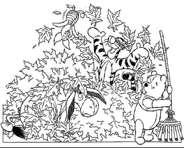 Winnie The Pooh Fall Coloring Pages at GetColorings.com | Free