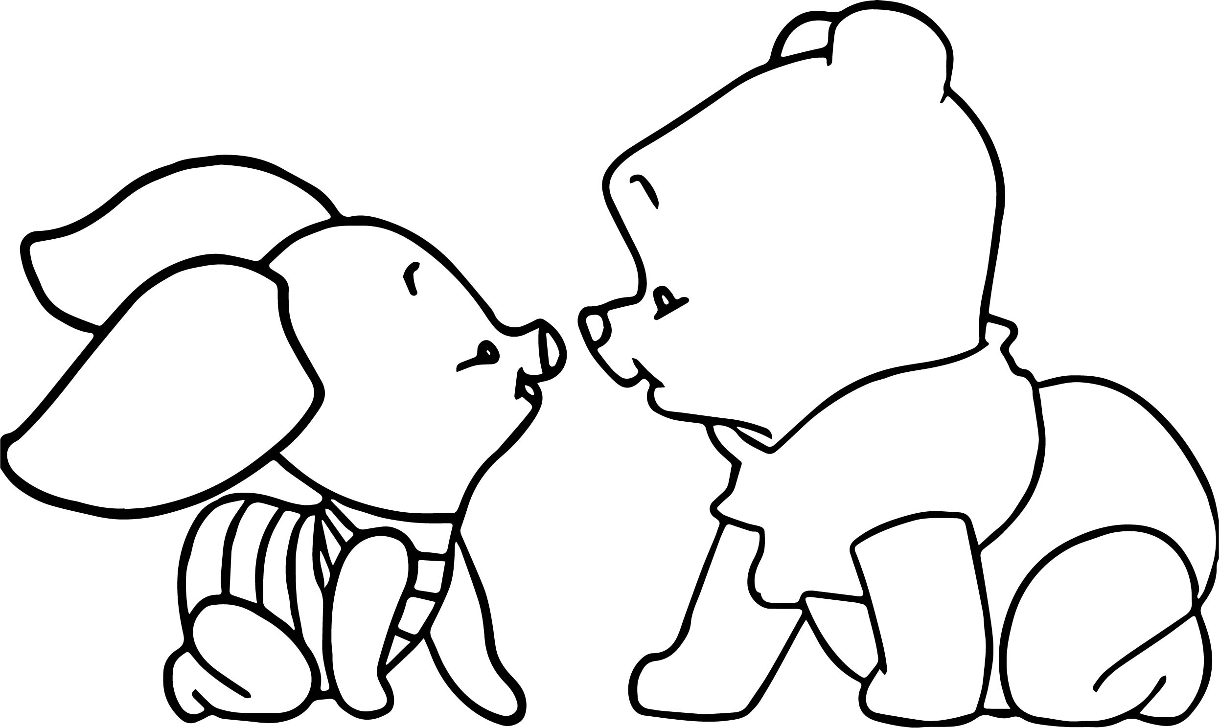 Winnie The Pooh And Piglet Coloring Pages At Getcolorings Com Free