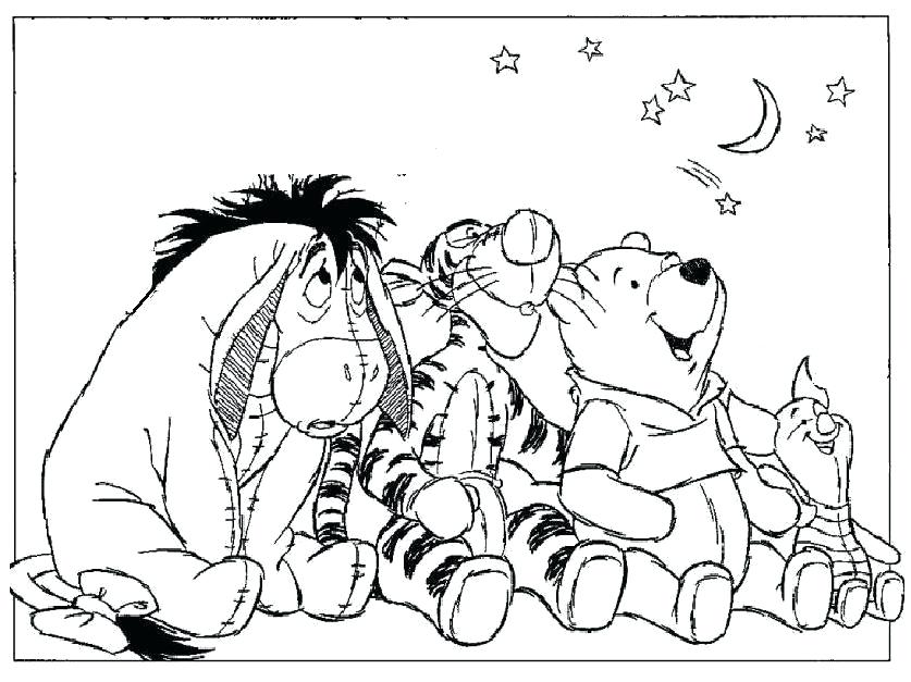 Winnie The Pooh Winter Coloring Pages At Free