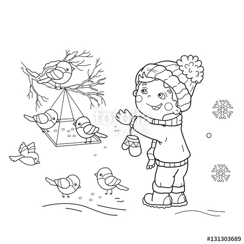 Free Printable Winter Birds Coloring Pages