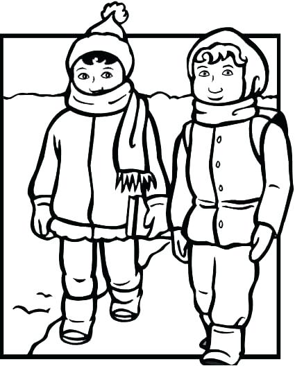 Winter Clothes Coloring Pages at GetColorings.com | Free printable