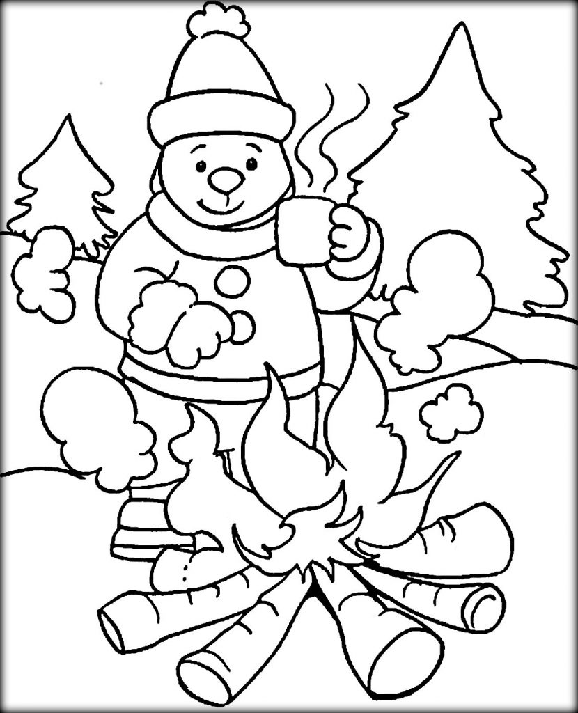 Winter Coloring Pages Kindergarten at