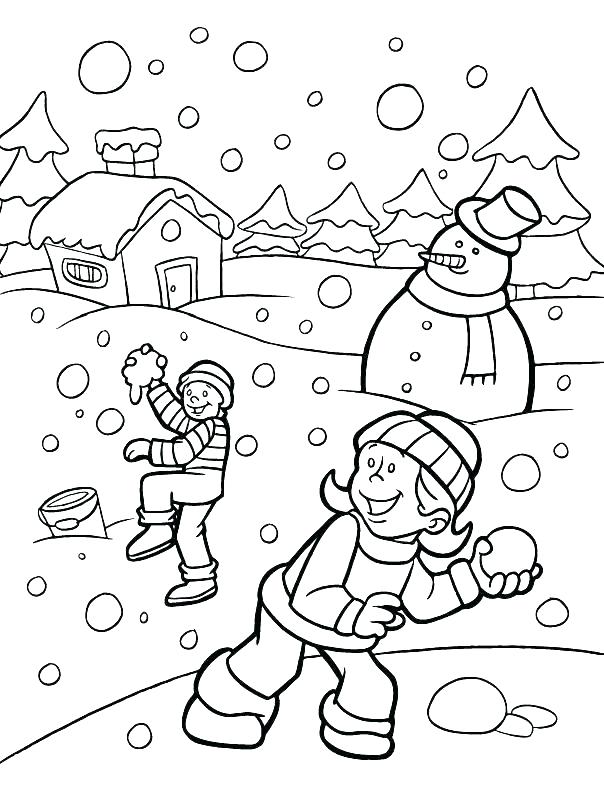 Winter Holiday Coloring Pages Printable at Free