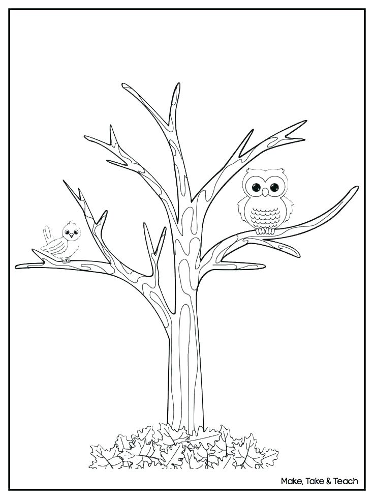 Winter Tree Coloring Page at GetColorings.com | Free printable
