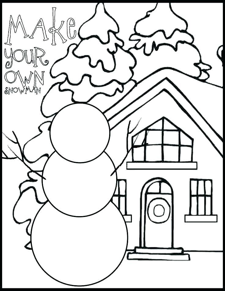 Winter Village Coloring Pages at Free