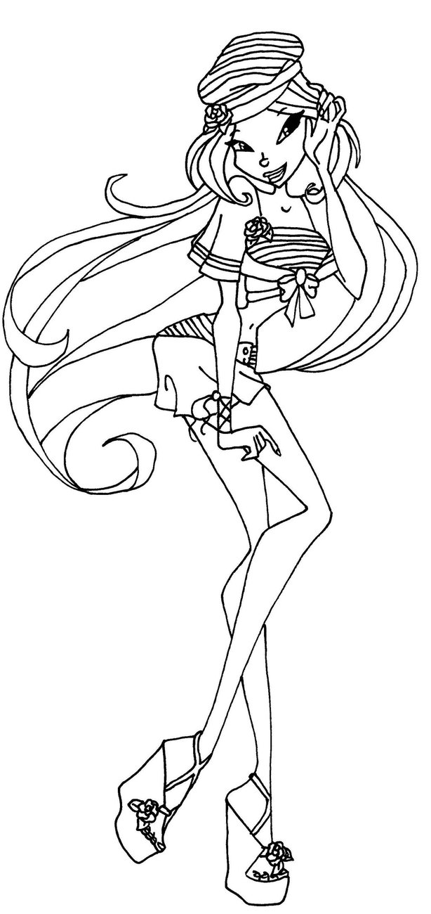 Winx Club Flora Coloring Pages At Getcolorings Com Free Printable