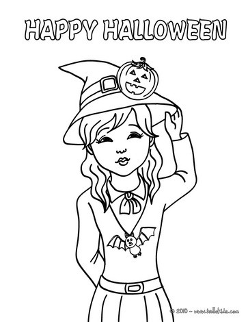 Witch Hat Coloring Page at GetColorings.com | Free printable colorings