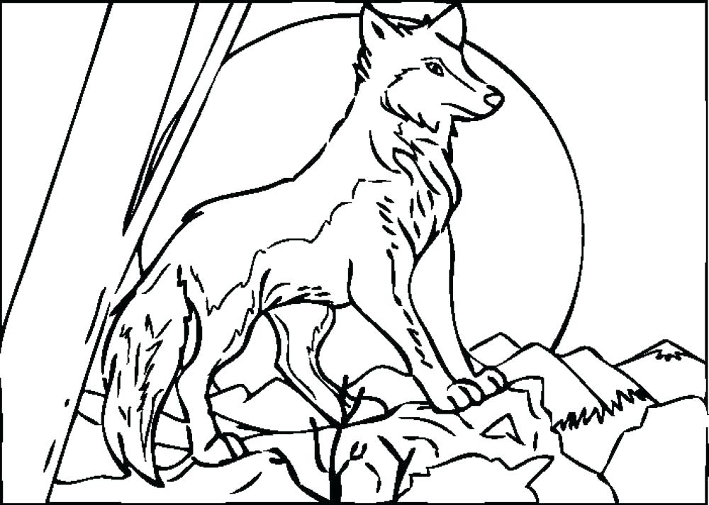 Wolf Howling At The Moon Coloring Pages at GetColorings ...
