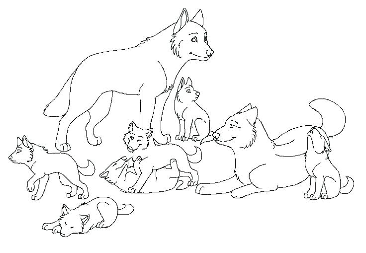 Wolf Pack Coloring Pages at GetColorings.com | Free printable colorings