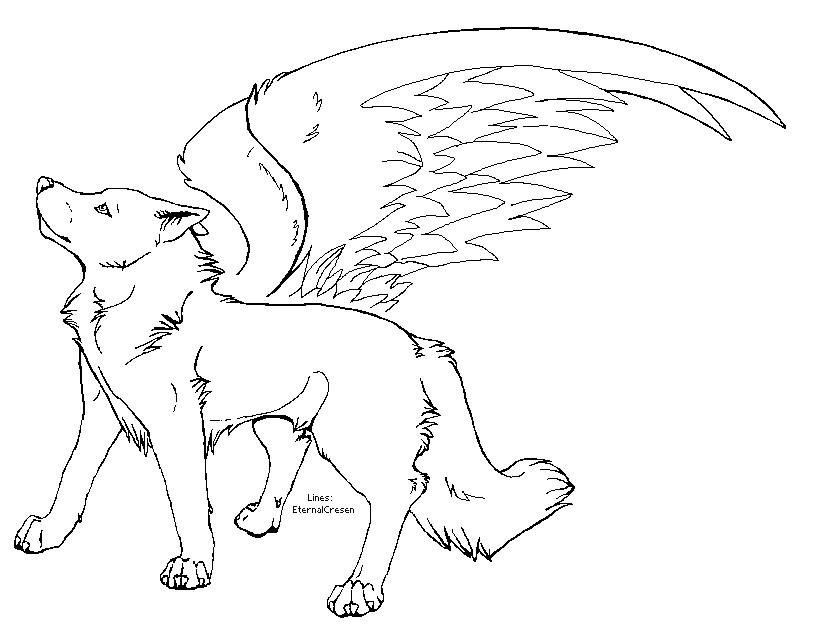 Wolf With Wings Coloring Pages at GetColorings.com | Free ...