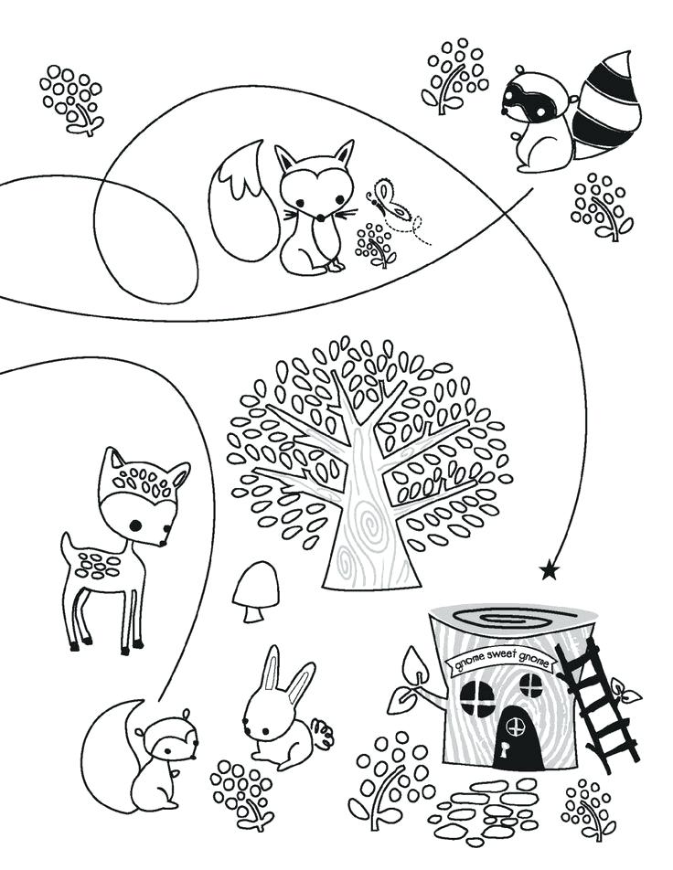 Woodland Animal Coloring Pages at GetColorings.com | Free printable