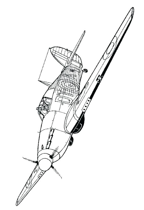 wwii airplane coloring pages
