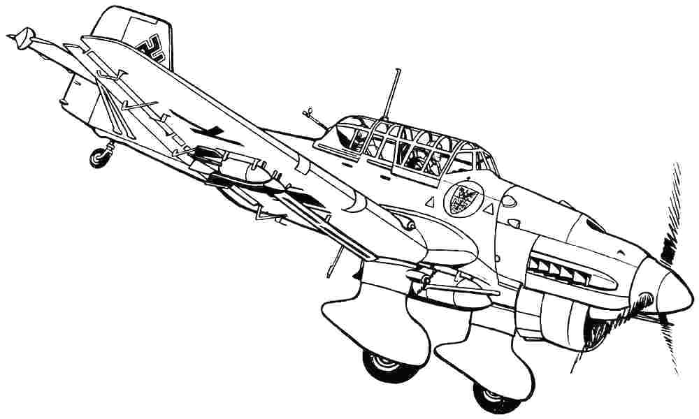 wwii airplane coloring pages