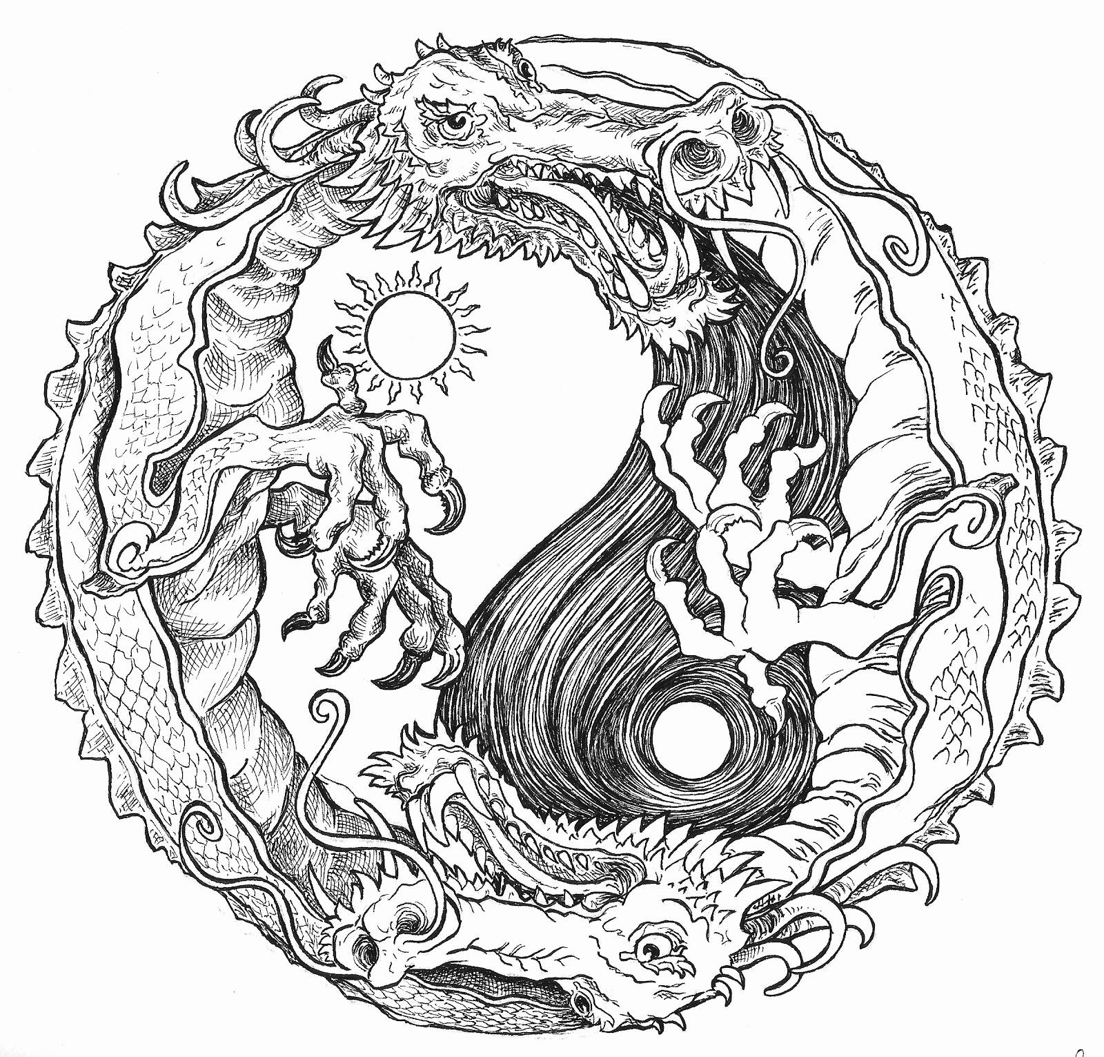 Yin Yang Coloring Pages at GetColorings.com | Free printable colorings