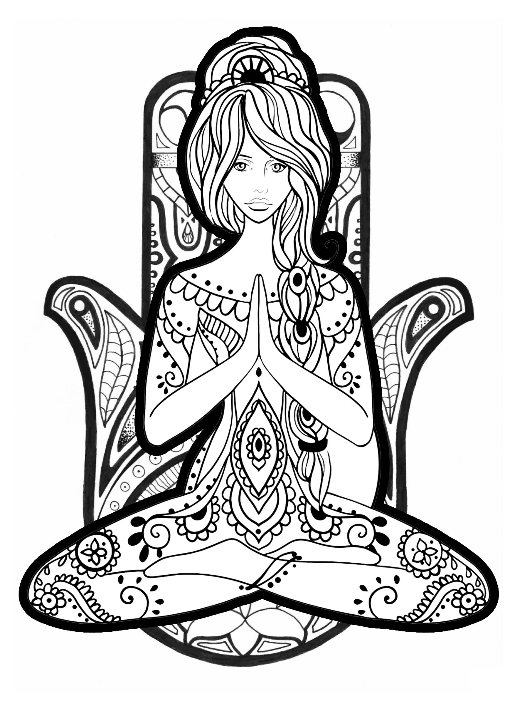 Yoga Coloring Pages at Free printable colorings