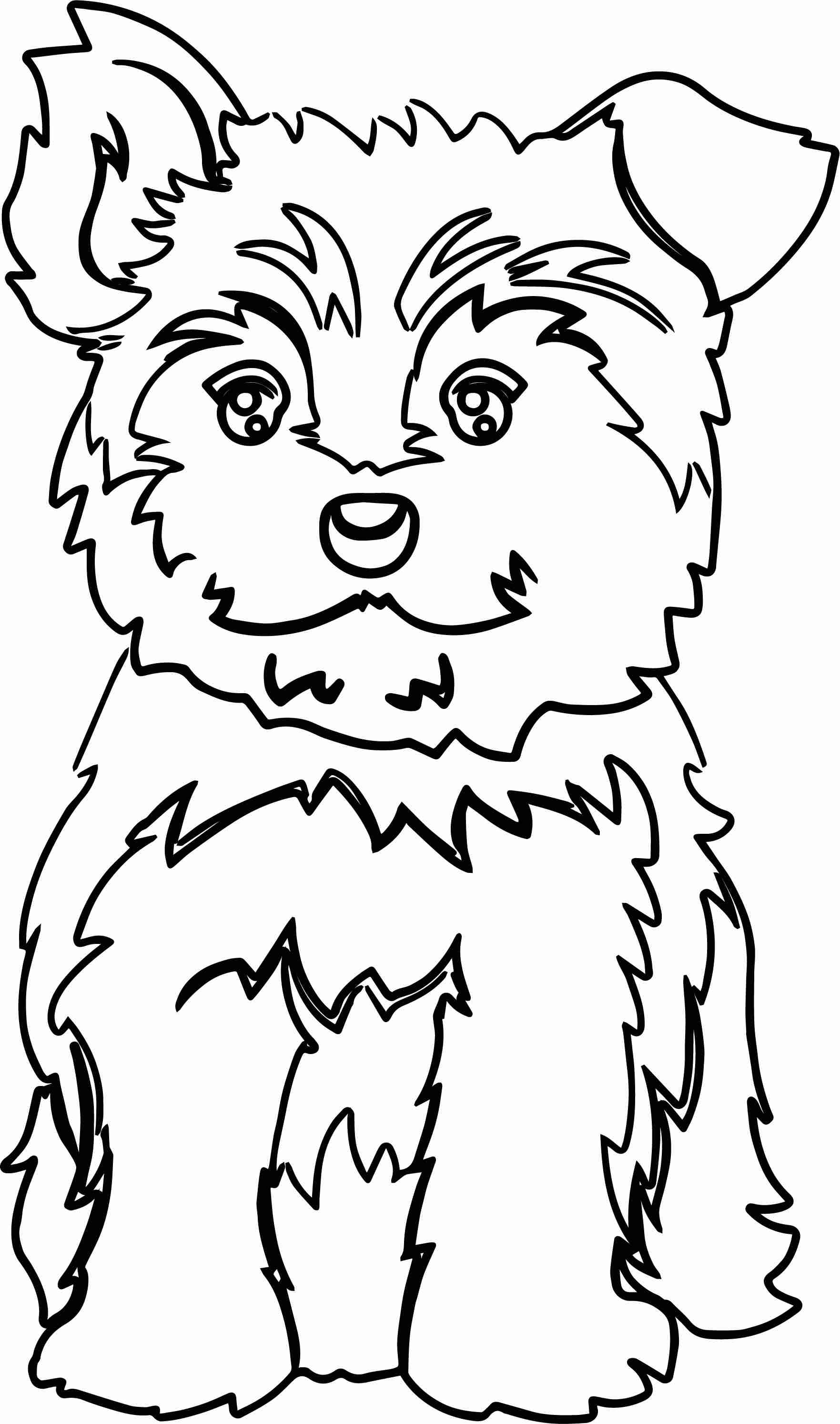 Yorkie Coloring Pages at Free printable