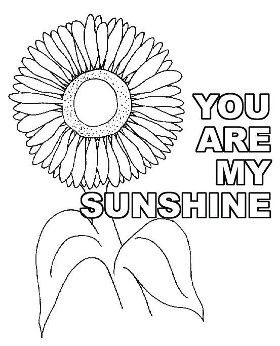 You Are My Sunshine Coloring Page at GetColorings.com | Free printable