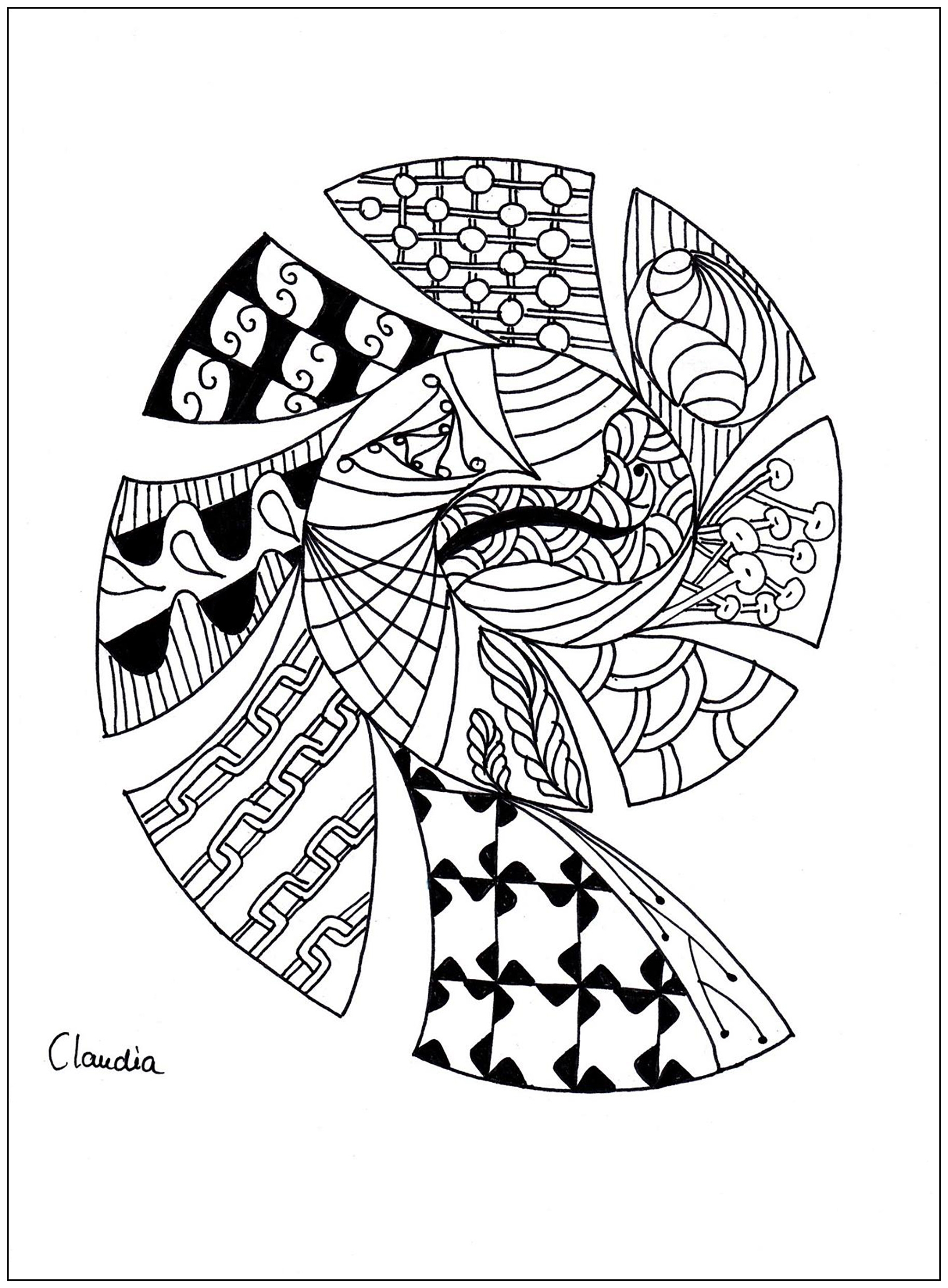 Zentangle Coloring Pages To Print at GetColorings.com | Free printable