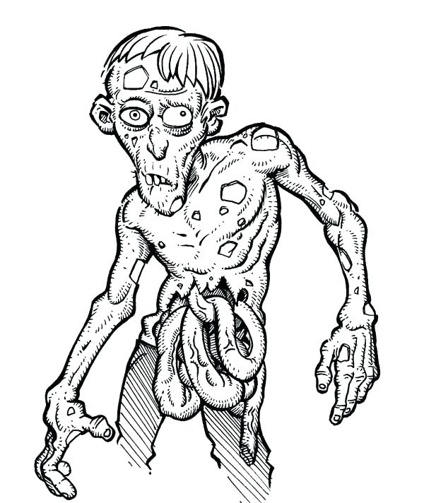 Zombie Coloring Pages For Kids at GetColorings.com | Free ...