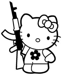 Zombie Hello Kitty Coloring Pages at GetColorings.com | Free printable