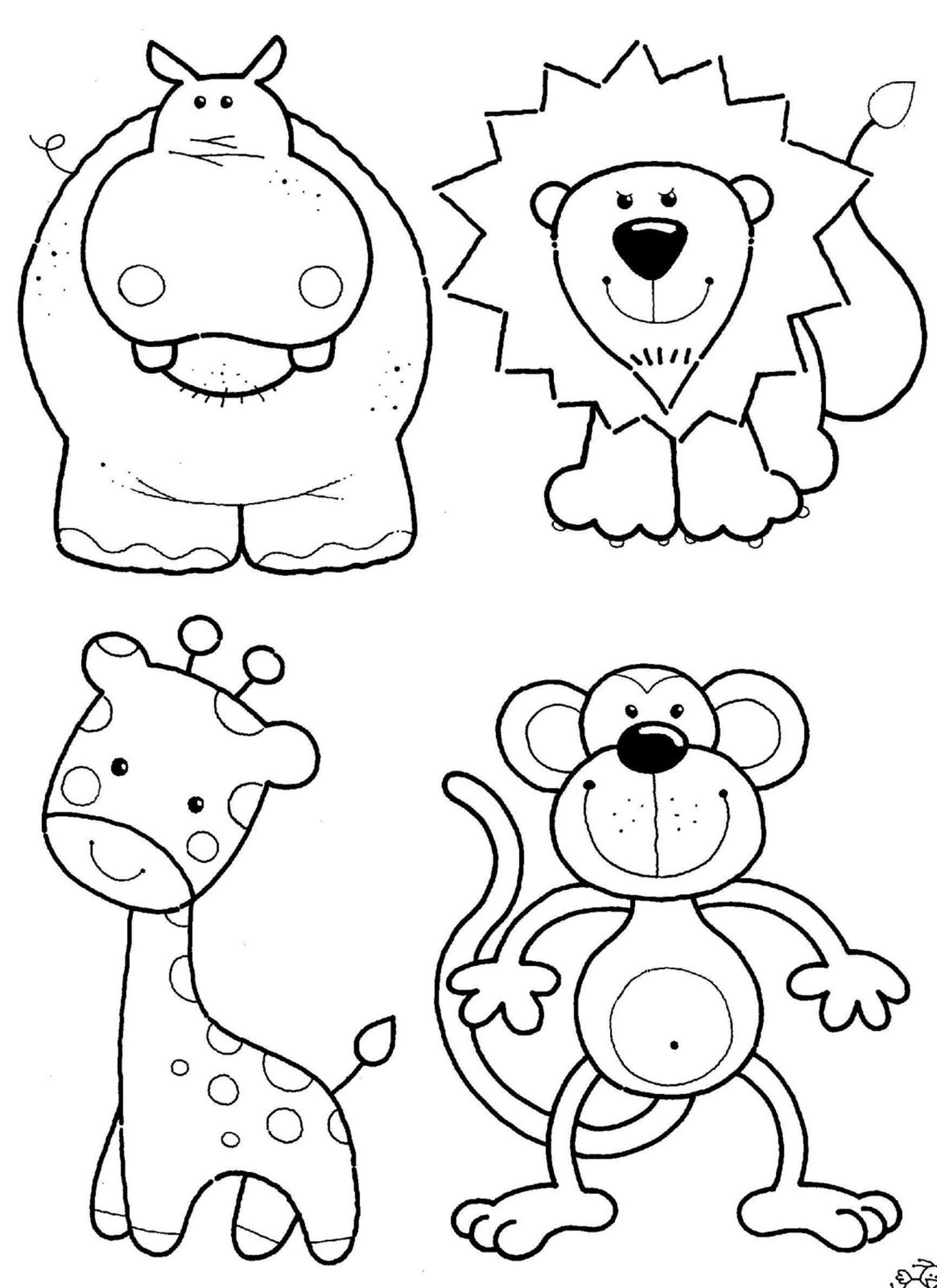 Zoo Animal Coloring Pages at Free printable