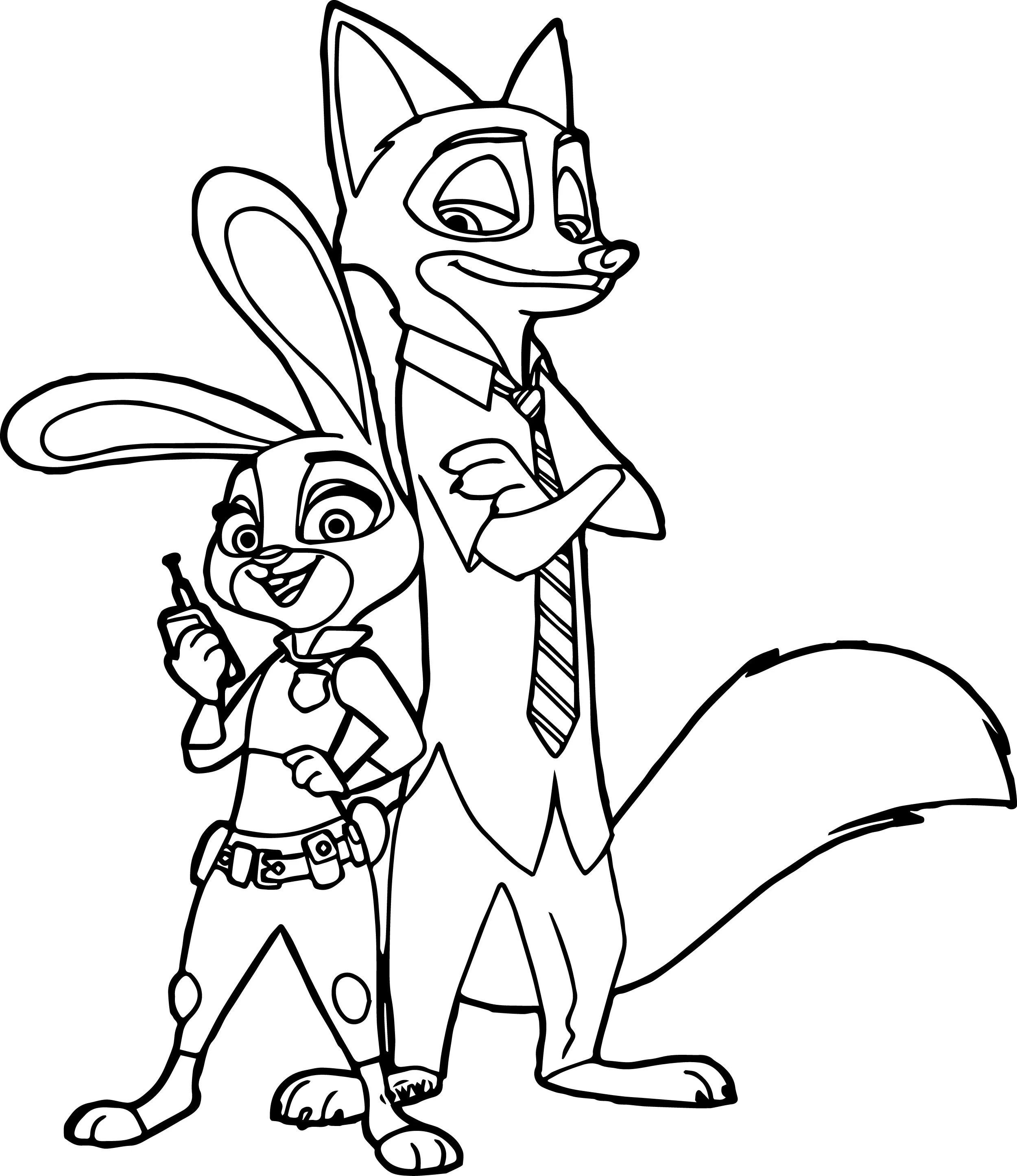 Zootopia Coloring Pages Free at GetColorings.com | Free printable