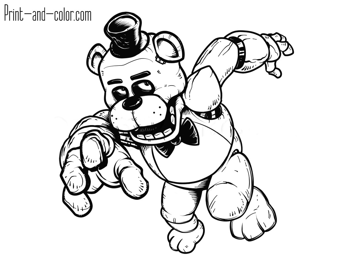 1200x900 Fnaf 007 Coloring Pages Five Nights At Freddy S